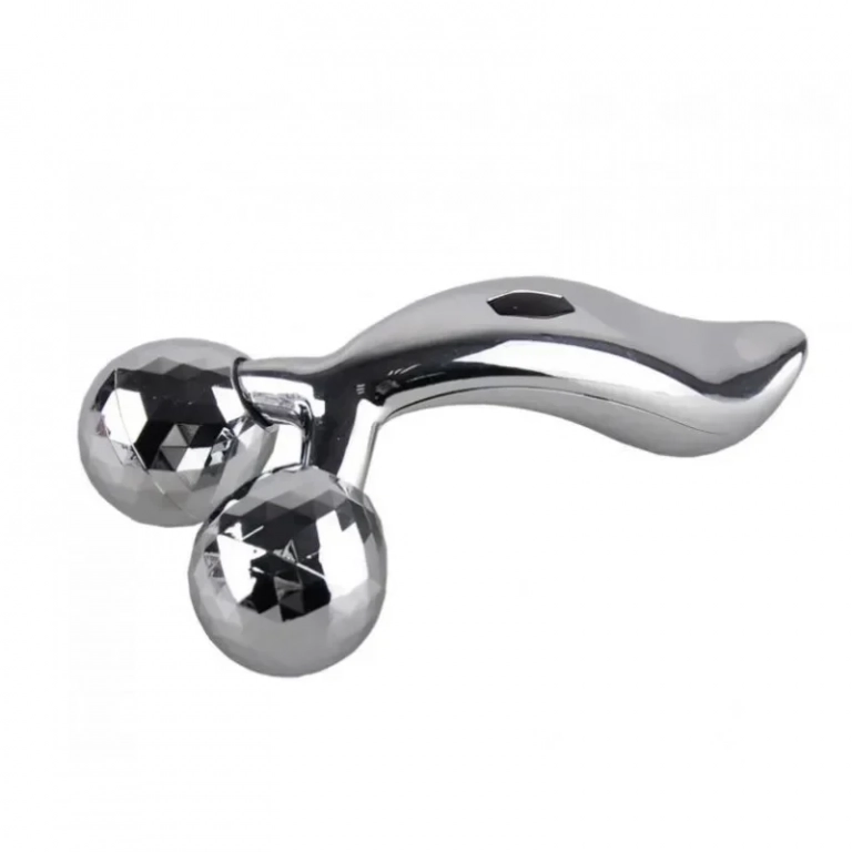 Συσκευή μασάζ με 2 μπάλες - 3D Massager ZL-206, σε ασημί χρωμα