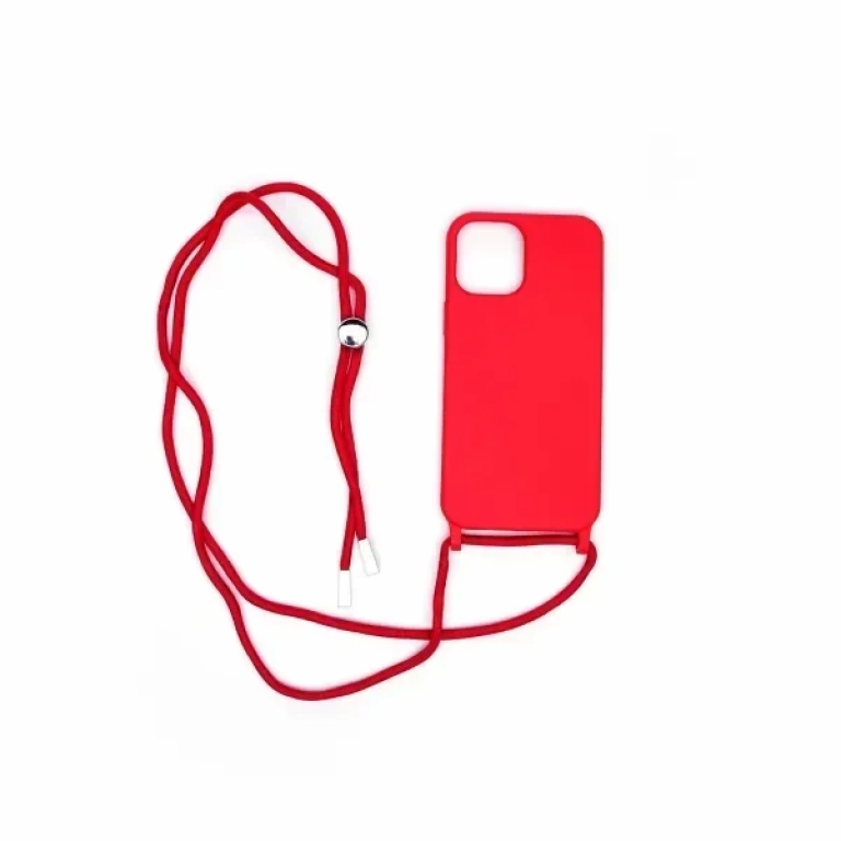 Θήκη Σιλικόνης με Λουράκι Για Xiaomi Redmi Note 11 Κόκκινο