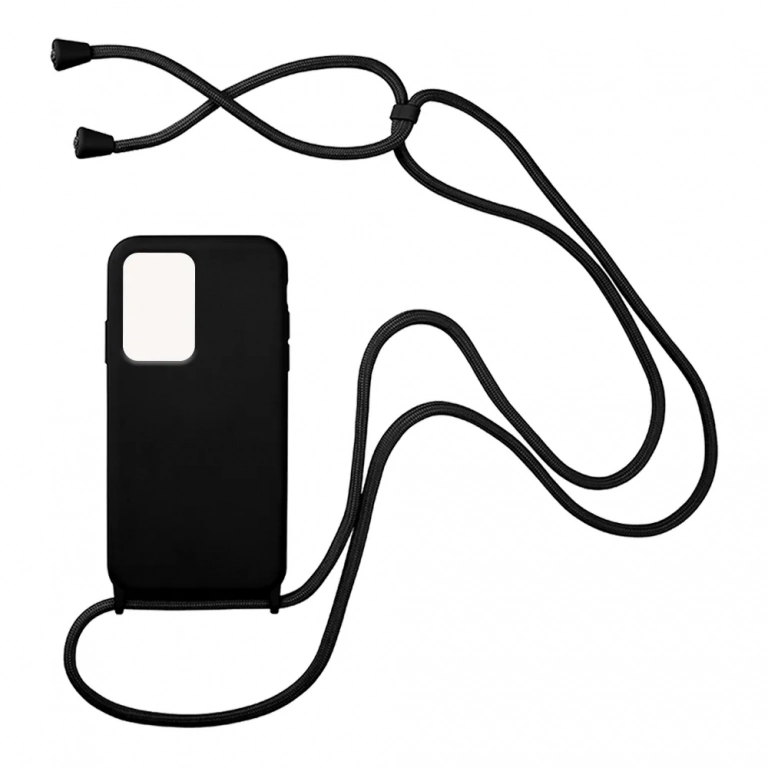 Θήκη Σιλικόνης με Λουράκι Για Xiaomi Redmi Note 11 Μαύρο