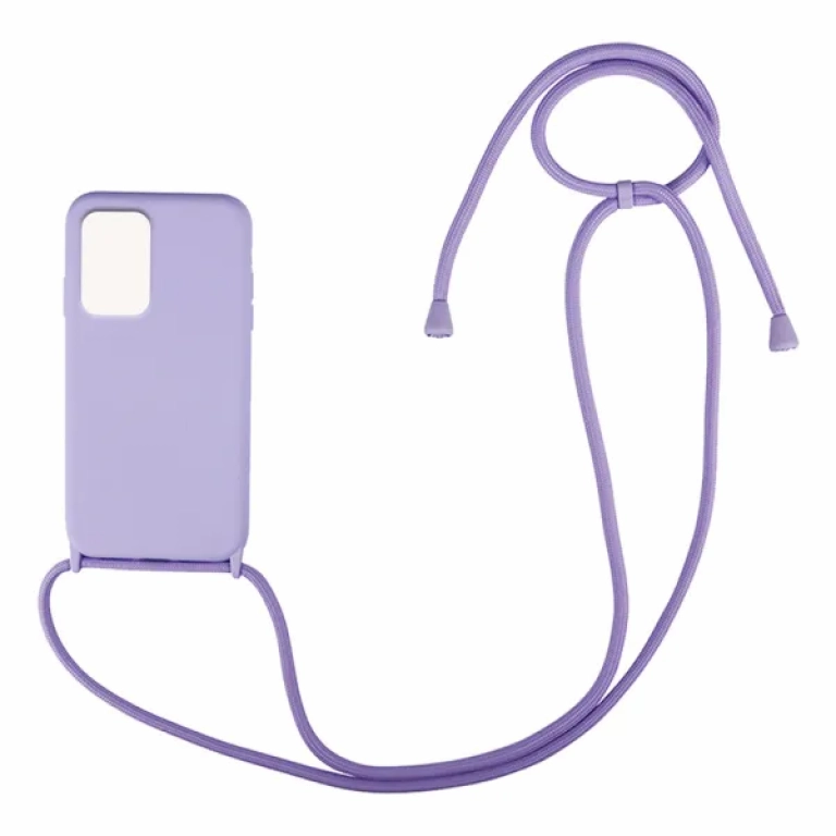 Θήκη Σιλικόνης με Λουράκι Για Xiaomi Redmi Note 11 Μωβ