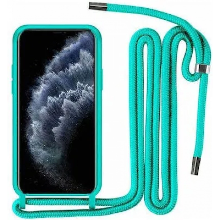 Θήκη Σιλικόνης με Λουράκι Για Xiaomi Redmi Note 11 Τιρκουάζ