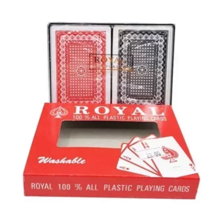 Τράπουλα Πλαστική 2τμχ Κόκκινη-Μπλε Royal 25464-05