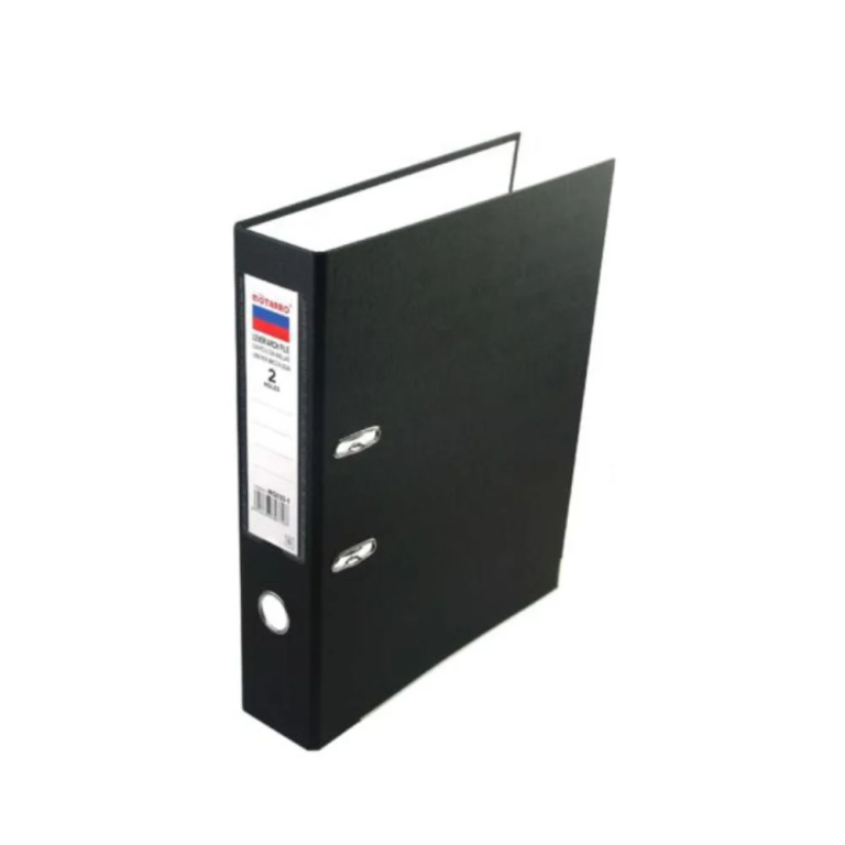 MQ032-1 Ντοσιέ Foolscap με 2 Κρίκους D και Ετικέτα στην Ράχη Μαύρο