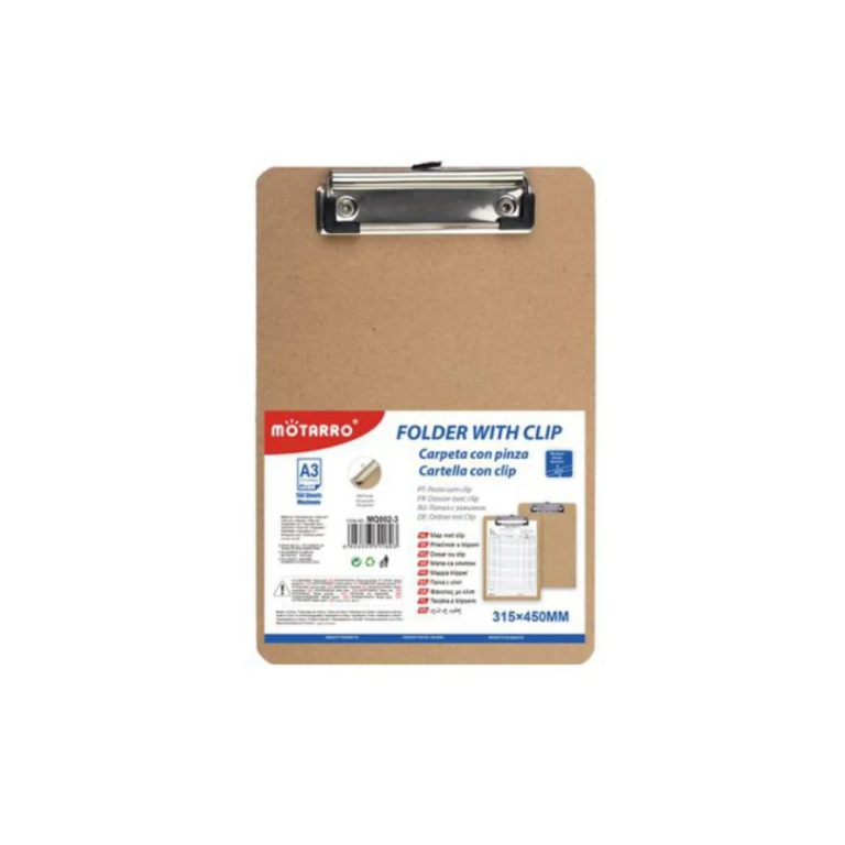 Πινακίδα 315x450mm για Α3 με Πιάστρα από Χαρτόνι Motarro MQ002-3