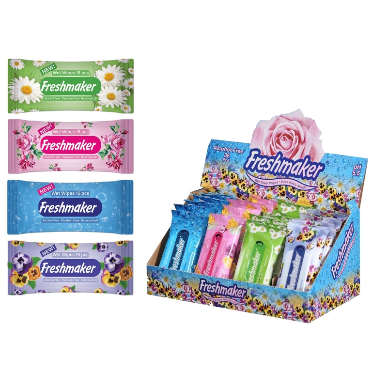 Υγρά Μαντηλάκια Freshmaker Flower πακ=15τεμ 4teen4ty 25137