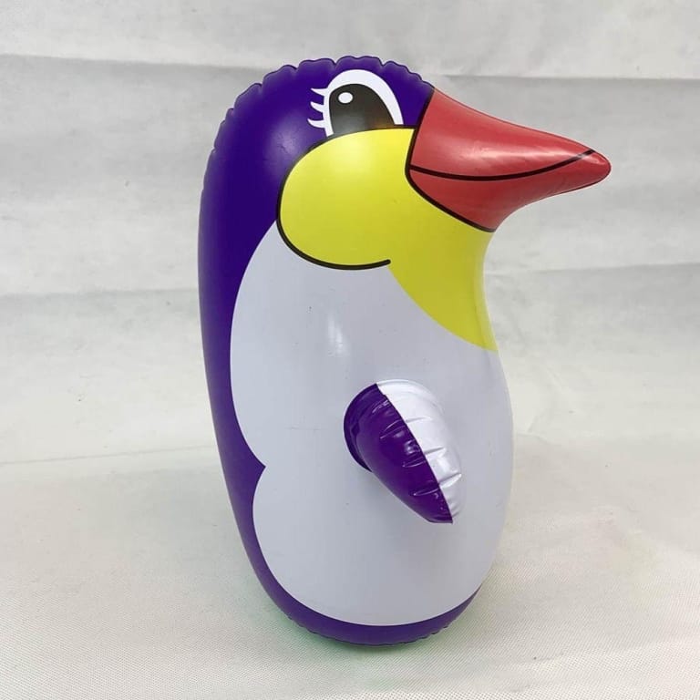 Φουσκωτός Πιγκουίνος 45cm - Μωβ