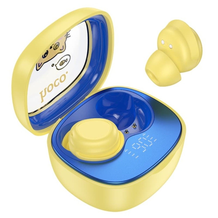Hoco EW111 Kids In-ear Bluetooth Handsfree Ακουστικά με Θήκη Φόρτισης – Κίτρινο